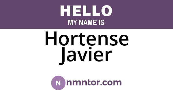 Hortense Javier