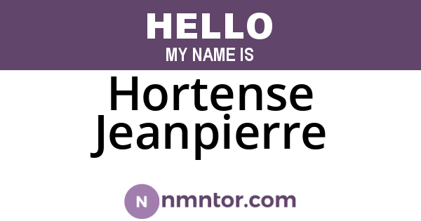 Hortense Jeanpierre
