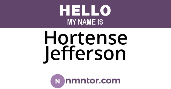 Hortense Jefferson