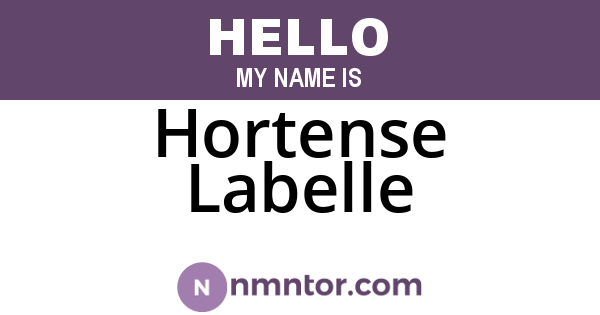 Hortense Labelle