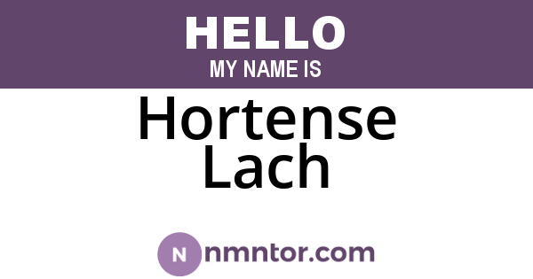 Hortense Lach
