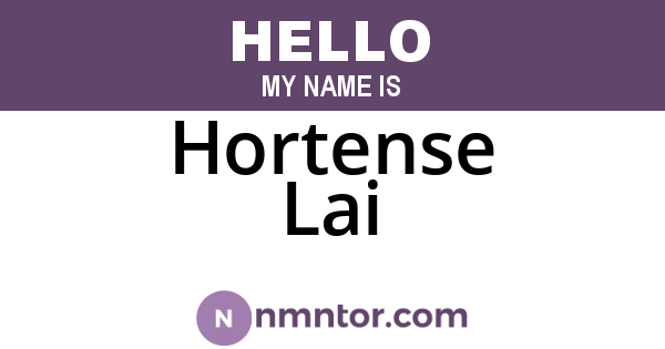 Hortense Lai