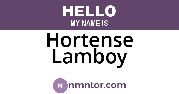 Hortense Lamboy