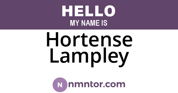 Hortense Lampley