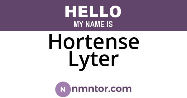 Hortense Lyter