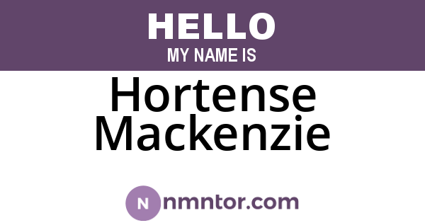 Hortense Mackenzie