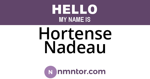 Hortense Nadeau