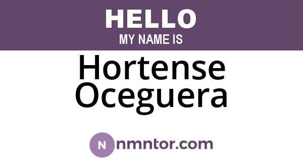 Hortense Oceguera