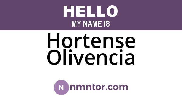 Hortense Olivencia