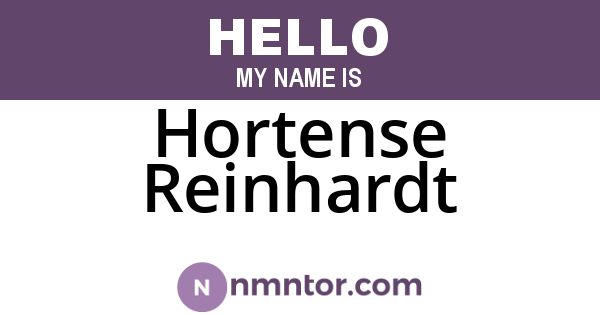 Hortense Reinhardt