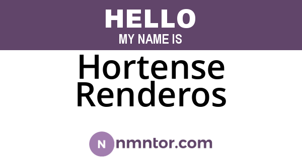 Hortense Renderos