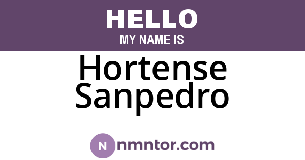 Hortense Sanpedro