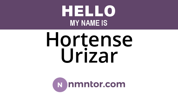 Hortense Urizar
