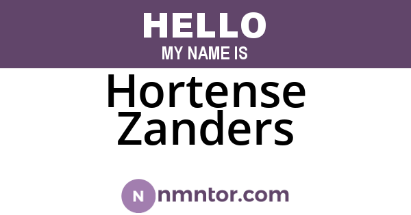 Hortense Zanders