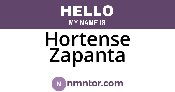 Hortense Zapanta