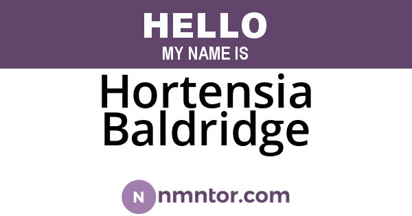 Hortensia Baldridge