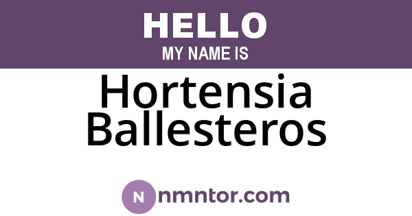 Hortensia Ballesteros