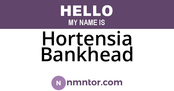 Hortensia Bankhead