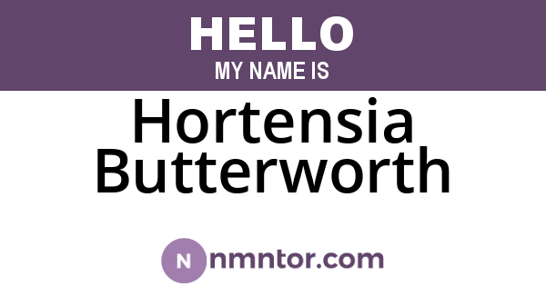 Hortensia Butterworth
