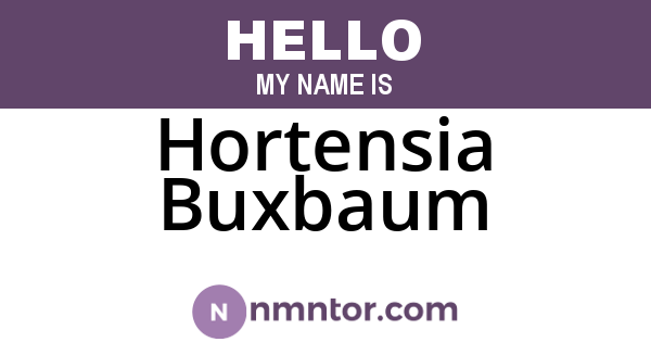 Hortensia Buxbaum