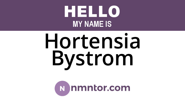Hortensia Bystrom