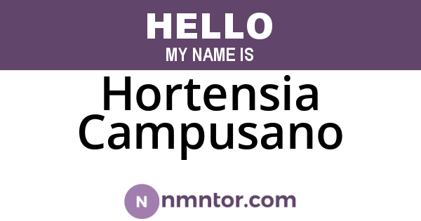 Hortensia Campusano