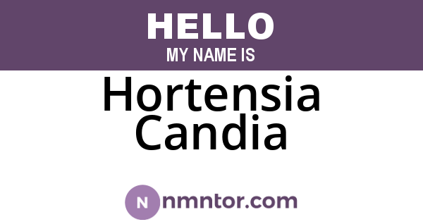 Hortensia Candia