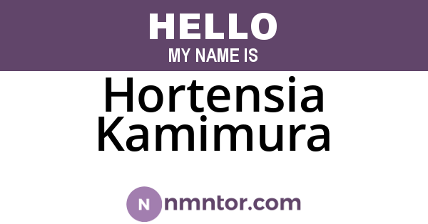 Hortensia Kamimura