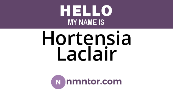 Hortensia Laclair