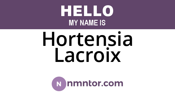 Hortensia Lacroix