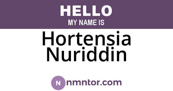 Hortensia Nuriddin
