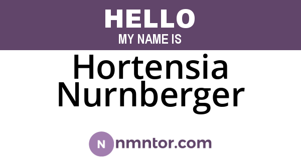 Hortensia Nurnberger