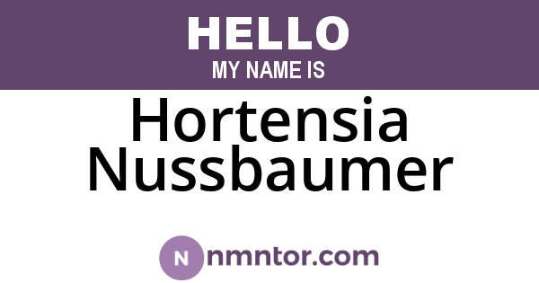 Hortensia Nussbaumer