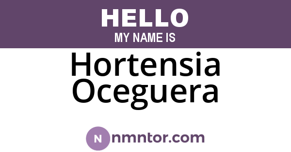 Hortensia Oceguera