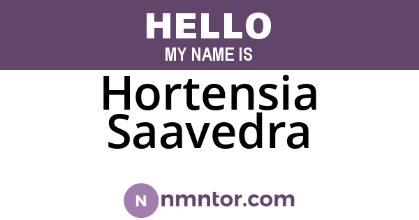 Hortensia Saavedra