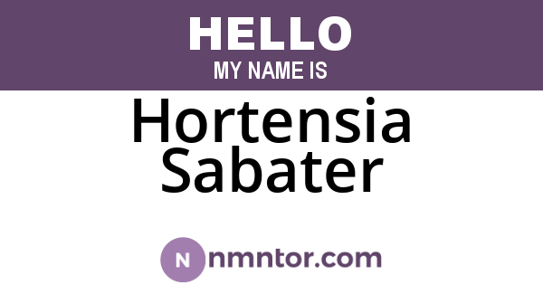 Hortensia Sabater