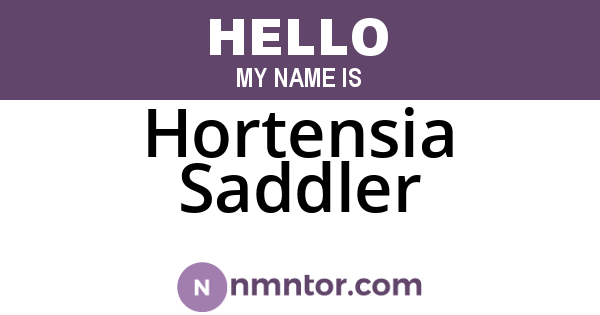 Hortensia Saddler