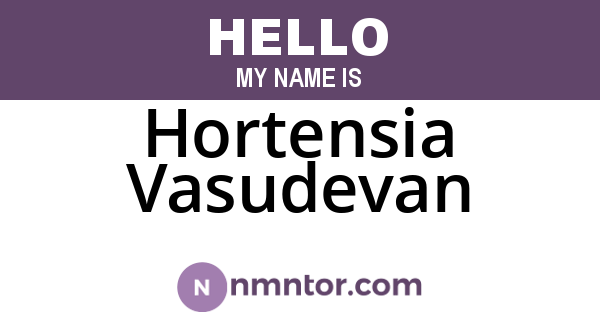 Hortensia Vasudevan
