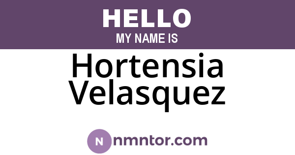 Hortensia Velasquez