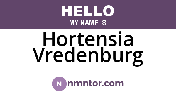 Hortensia Vredenburg