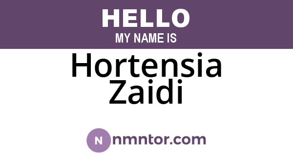 Hortensia Zaidi