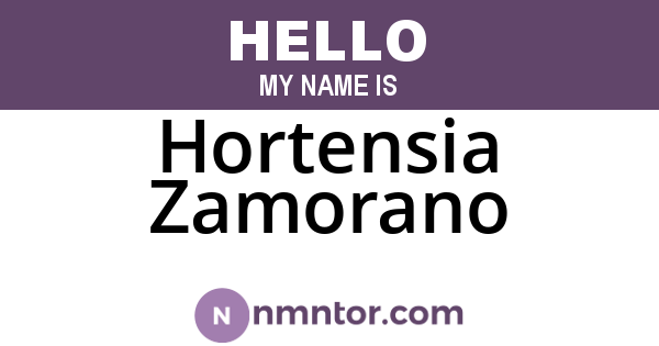 Hortensia Zamorano