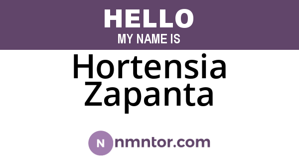 Hortensia Zapanta