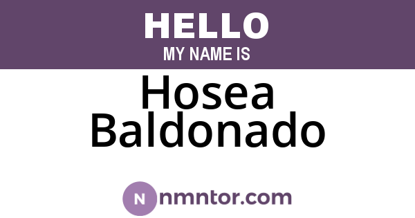 Hosea Baldonado