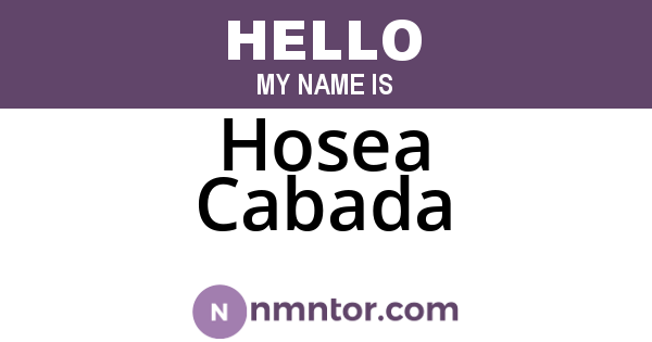 Hosea Cabada