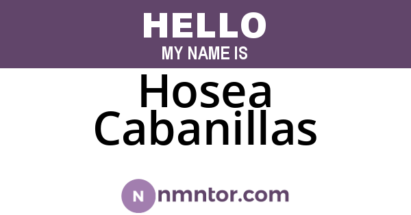 Hosea Cabanillas