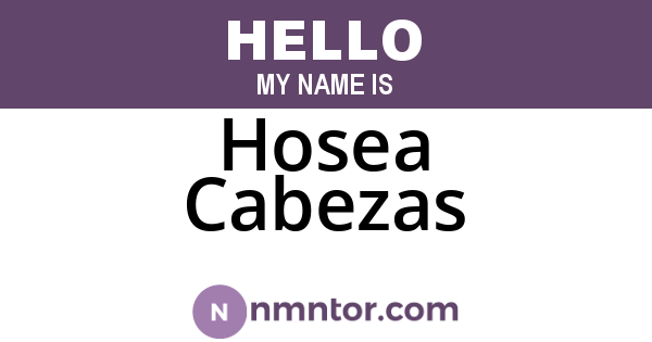 Hosea Cabezas
