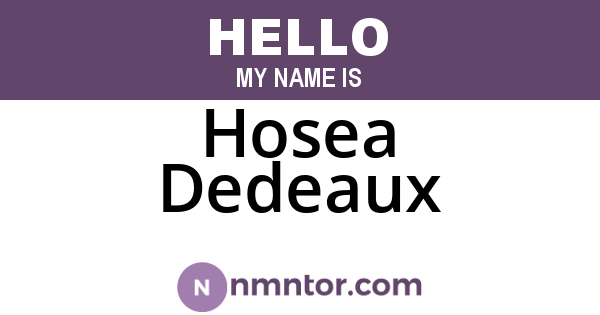 Hosea Dedeaux