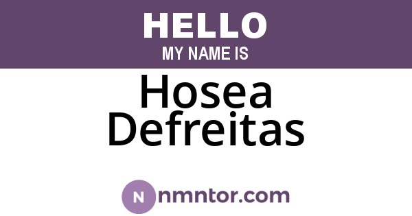 Hosea Defreitas