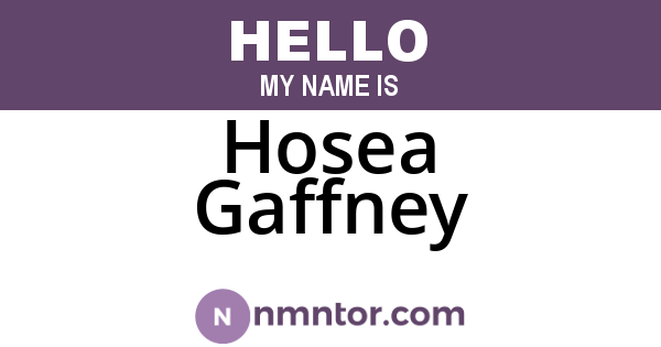 Hosea Gaffney